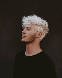 Mens Platinum White Hair Men Blonde Hair Boys Colored Hair Dyed Hair Men