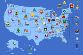 The Most Popular Emoji In Every Us State United States Map Map America Map
