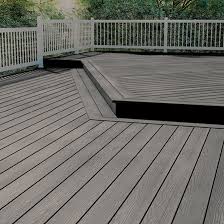 Our decking holds up in the harshest climates & allows for unlimited design freedom. Elegance Premium Deck Board 16 Composite Mirage Grey Ulsdeckb16grey Rona