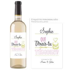 Une étiquette mariage personnalisée ! Bouteille Personnalisee Mariage Que Dirais Tu D Etre Mon Temoin