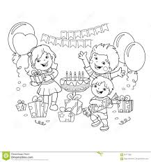 Deixo algumas imagens relacionadas com a festa de aniversário para as crianças pintarem nas suas actividades. Esboco Da Pagina Da Coloracao Das Criancas Com Presentes No Feriado Aniversario Livro Para Colorir Para Criancas Ilustracao Do Vetor Ilustracao De Festivo Menina 83777266