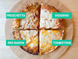 Red baron classic crust four meat pizza. Best Frozen Pizza Taste Test Digiorno Tombstone Red Baron And Freschetta