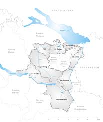 Canton Of St Gallen St Gallen Map Sankt Gallen