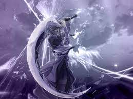 Mountain and clouds digital wallpaper, two anime character standing on wood branch facing mountain and red moon illustration. Anime Pc Wallpapers Sword Cool Anime Backgrounds 1600x1200 Wallpaper Teahub Io