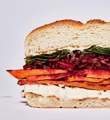 Spiced Sweet Potato Sandwich With Feta Recipe Potato Sandwich Vegetarian Sandwich Best Vegetarian Sandwiches