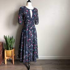 Free people midnight navy blue w vintage floral pattern nwt/free bonnie casual maxi dress. Free People Dresses Bonnie Floral Butterfly Dress Poshmark