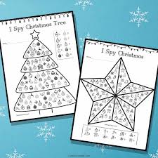 i spy christmas free printables literacy learn