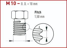 For the size m6 × 1 mm, the pitch is coarse; M Thread Metric Iso Thread Determination Thread Types Screw Joints Technical Information Bola Tubing Stirrer Shafts Magnetic Stirring Bars Labware Made Of Ptfe