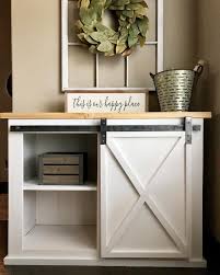 Barn Door Console By Sarahashleyallen On Ig Modified From Http Www Ana White Com 2015 08 Free Plans Grandy Barn Door Cabinet Diy Barn Door Barn Door Console