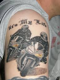 Unforgettable Sports Bike Tattoo Image Photo 1 Real Photo Pictures Images And Sketches Ideas Tattoo Collection Tattoos Bike Tattoos Skull Tattoo