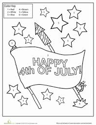 What does 4th of july really represent? 4th Of July Color By Number Worksheet Education Com