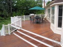 I've cleaned the deck with a deck wood cleaner to remove dirt and mildew. Two Toned Decks Restore A Deck Wood Stains