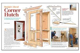 Buffet, sideboard and credenza plans. Straight Ahead Corner Hutch Fine Homebuilding