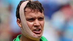 Watch: Alex Carey catches helmet to prevent potential hit wicket