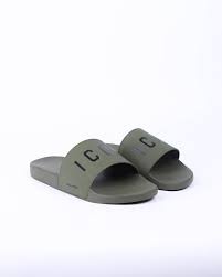 DSQUARED2 Groene slippers - Artishock Luxe en exclusieve mode