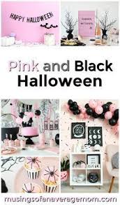 Pink And Black Halloween Decorations Party Tablescapes And Treats Birthday Halloween Party Halloween Themed Birthday Party Halloween Baby Shower
