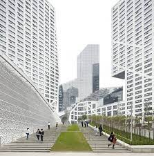 steven holl architects sliced porosity block five towers around a public plaza in chengdu chin architecture photography steven holl steven holl architecture