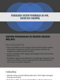 Melayu telah bermula sejak abad ke 14 lagi. Perubahan Sistem Pendidikan Di Nnm Sabah Dan