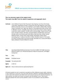 Upscaling Wetland Methane Emissions From the FLUXNET‐CH4 Eddy Covariance  Network (UpCH4 v1.0): Model Development, Network Assessment, and Budget  Comparison