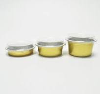 Canton Fair Supplier Heat Sealable Aluminum Foil Cake Pie Baking Mold  Container Honey Jam Packaging Containers