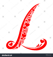 Letter l, alphabet, typography, font. Letter L Isolated On White Romantic Stock Vector Royalty Free 358441562