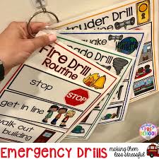 Reported resources will be reviewed by our team. Emergency Drills Visual Routine Posters Supports Fire Drill Earthquake Tornado Intruder Drills Pocket Of Preschool