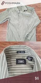 Haggar No Iron Dress Shirt Olive Green And Cream No Iron Dress Shirt Euc Haggar Shirts Dress Shirts Shirt Dress Haggar Shirts