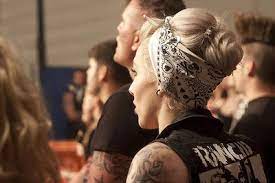 Punk Up Do With Bandana Rockabilly Hair Scarf Hairstyles Alternative Hair