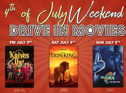 Tickets are limited so join our mailing list at driveinmovies.co to be. Three Drive In Movies For July 4th Weekend Tapinto