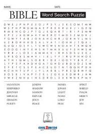 Halloween word search puzzles are a great activity for children and adults to celebrate. Printable Bible Word Search Cool2bkids