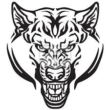 Ornamental decorative wolf, predator, pattern, isolated. Wolf Head Front View Angry Wild Predator Tribal Tattoo Style Leinwandbilder Bilder Wolf Wilde Tribal Myloview De