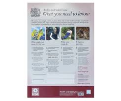 Display the health and safety law poster where your workers can easily read it. A3 Health Safety Law Poster Frame Options