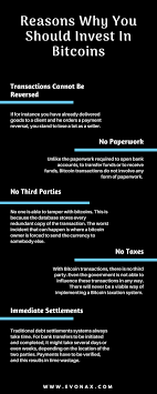 The decision to invest in bitcoin comes down to your appetite for risk. Reasons Why You Should Invest In Bitcoins Publidhed By Evonax Investing Bitcoin Transaction Bitcoin