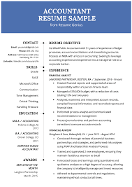In accounting and finance seeking the position of a junior accountant at xyz inc. Accountant Resume Sample And Tips Resume Genius