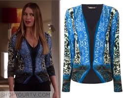 Modern Family Season 7 Episode 10 Gloria S Blue Print Top Shop Your Tv