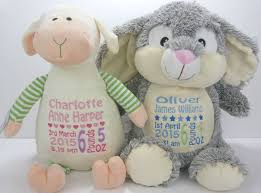 Personalised Embroidered Cubbies Cubbie Christening Newborn Baby Gift Soft Toy Personalized Baby Gifts Newborn Baby Gifts Personalized Embroidered