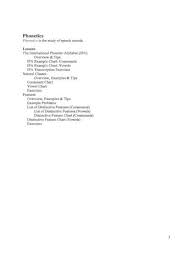 It is important to note that the pronunciation given here applies only to 'standard . Phonetics English To Phonetics Is The Study Of Speech Sounds Lessons The International Phonetic Alphabet Ipa Overview Tips Ipa Example Chart Consonants Pdf Document