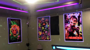 The most common blacklight bedroom material is stretched canvas. Blacklight Bedroom Youtube