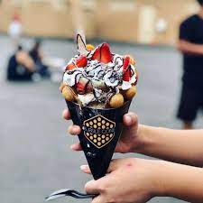 Bubble waffle & bubble tea on instagram: Bubble Waffeln Das Beste Rezept Und Viele Sehr Leckere Variationen Bubble Waffle Food Truck Desserts Waffle Ice Cream