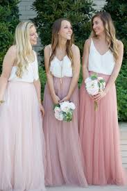 Pink White Chiffon Bridesmaid Dress Floor Length Bridesmaid Dress All Color All Bridesmaid Dresses Boho Bridesmaid Skirts Bridesmaid