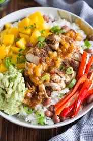Caribbean Jerk Chicken Bowls Recipe Caribbean Jerk Chicken Jerk Chicken Chicken Bowl