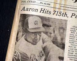 The braves returned to atlanta, and on april 8, 1974, a crowd of 53,775 people showed up for the. Hank Aaron S 715th Home Run Tops Babe Ruth Rarenewspapers Com