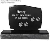 Black Granite Headstones - Modern Design, Custom Engraving