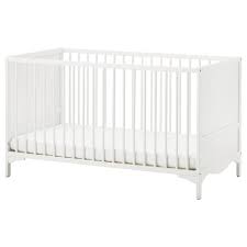 Solgul Crib White 27 1 2x52 Ikea In 2020 Cribs Ikea Mattress Bed Base Frame