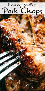 Honey Garlic Baked Pork Chops Pork Recipes Easy Pork Chop Recipes Baked Pork Chop Recipes Crockpot