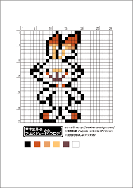 ポケットモンスターソード シールド ヒバニーのドット絵図案 ポケモン サキエルのアニメドット絵ブログ クロスステッチ 図案 刺繍 図案 ポケモン パーラービーズ