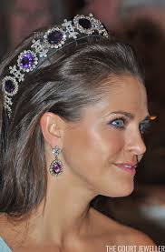 Princess Madeleine of  Sweden](https://tiarasandtrianon.com/2013/02/27/napoleonic-amethyst-tiara/princess-madeleine-of-sweden-duchess-of-ha%CC%88lsingland-and-ga%CC%88strikland-in-napoleonic-amethyst-tiara/)