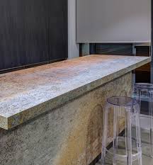 neolith iron blue kitchen island