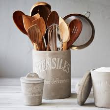 Cement Utensil Crock Kitchen Utensil Crock Ceramic Utensil Holder Cool Kitchens