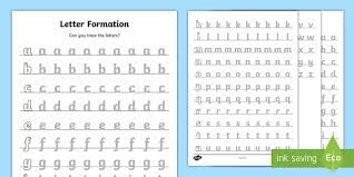 Be sure to write each letter with good basic strokes. Letter Formation Worksheet A Z Foundation Stage